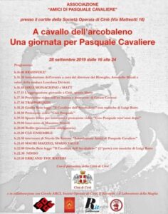 “A cavallo dell’arcobaleno”, meno 4 giorni al Pasquale Cavaliere Day