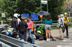 Motociclista cade lungo la Sp2, interviene il 118