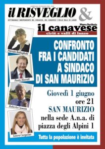 Stasera il confronto tra gli aspiranti sindaco di San Maurizio moderato dai giornalisti del Risveglio e del Canavese