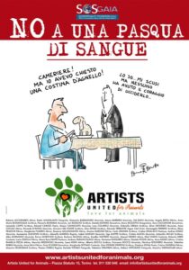 “No a una Pasqua di sangue”, la prima campagna di Artists United for Animals