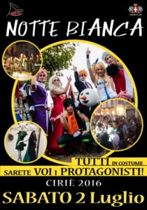 È dedicata al tema del cinema la Notte Bianca di Ciriè 2016: il comunicato integrale di Dimensione Eventi