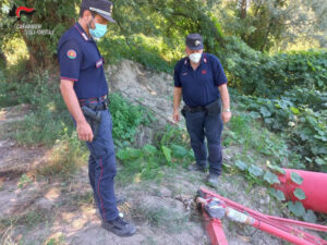 Carenza d’acqua: controlli, e primi riscontri, dei carabinieri forestali sui prelievi non autorizzati
