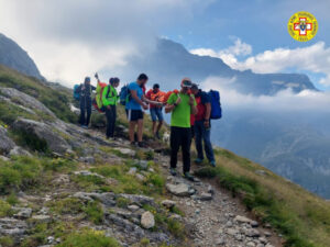 Escursionista infortunata sul sentiero tra   il Pian della Mussa ed il rifugio Gastaldi