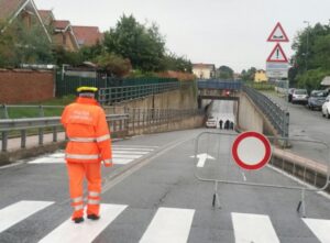 Paura nel sottopasso durante il nubifragio