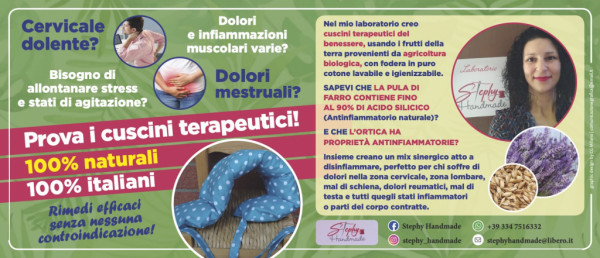 Prova i cuscini terapeutici del benessere cin pula di farro e ortica