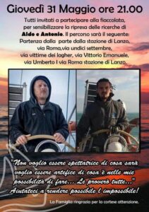Lanzo si mobilita per la fiaccolata in favore dei due velisti dispersi da quasi un mese nell’Atlantico
