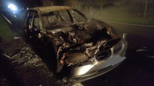 Auto in movimento prende fuoco: attimi di paura ieri sera a Borgaro