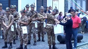 L’abbraccio di Ceres alla Fanfara della brigata alpina Taurinense in ricordo di Paolo