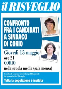 Sfida tra donne per la poltrona di sindaco a Corio, stasera il “faccia a faccia”