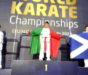 Karate, il nolese Samuele Guidone campione del mondo nel Kumitè