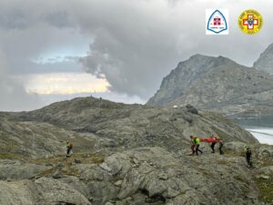 Complicato intervento del Soccorso alpino a Balme per un escursionista belga ferito