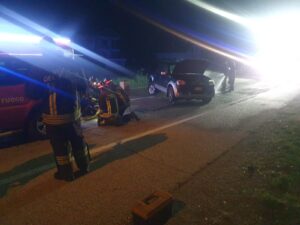 Incidente tra due auto a Nole: provinciale chiusa per due ore per la fuoriuscita di gas da un veicolo