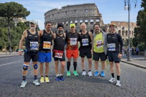 Sette amici dell’Atletica Venturoli alla maratona di Roma