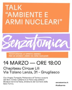 Ambiente e nucleare: a Grugliasco il talk di “Senzatomica” con il professor Angelo Tartaglia
