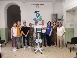 Donato ai medici un monitor multiparametrico dal Lions Club di Caselle